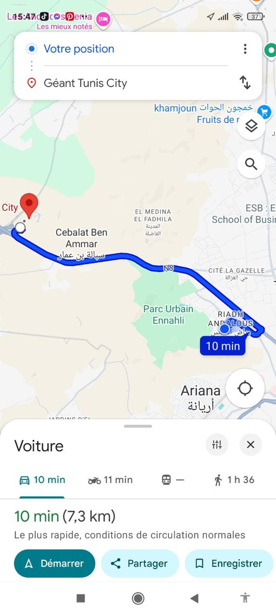 Etage De Villa Avec Jardin, Pres De L'Aireport Et Parking Prive Ариана Екстериор снимка